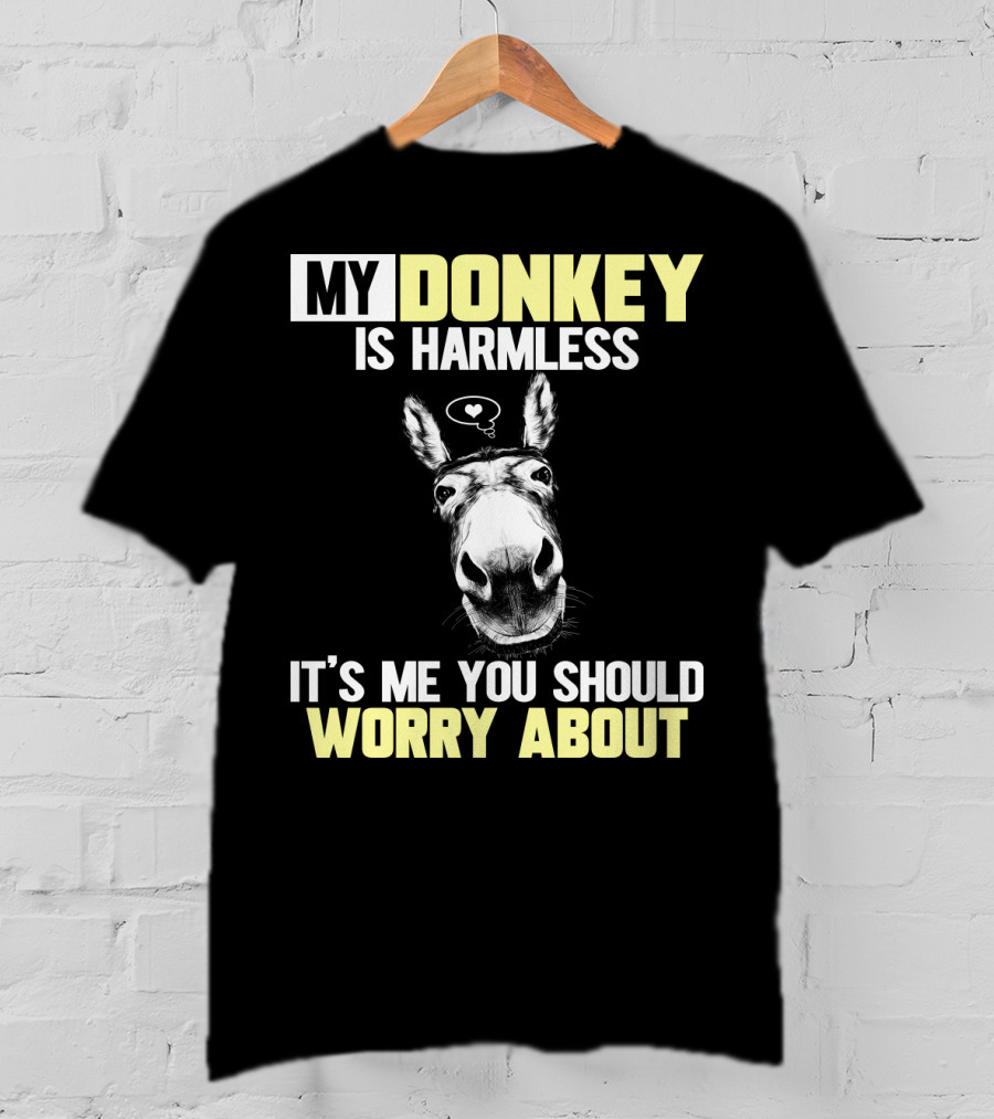 My Donkey Is Harmless It's ME You Should Worry About T-Shirt