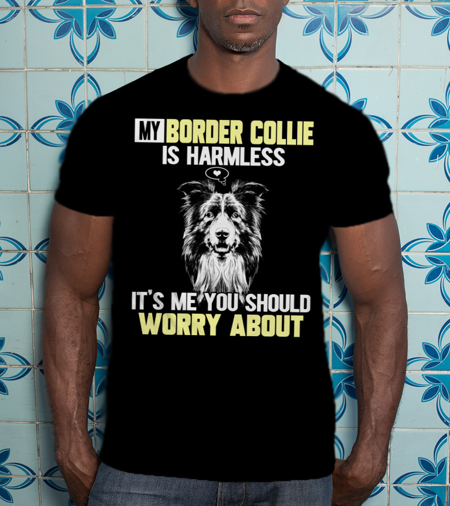 My Border Collie Is Harmless It's ME You Should Worry About T-Shirt