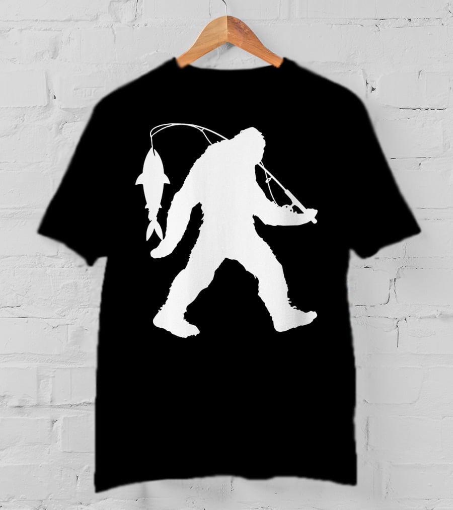 Bigfoot Fishing With Catching Fisherman T-Shirt