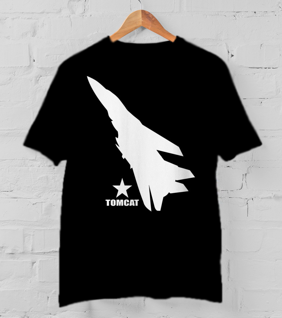 F 14 Tomcat Silhouette With Star T-Shirt