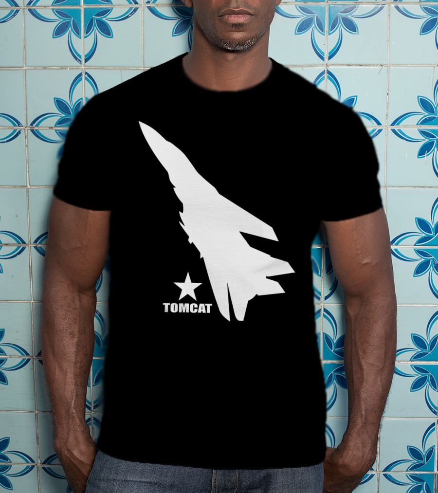 F 14 Tomcat Silhouette With Star T-Shirt