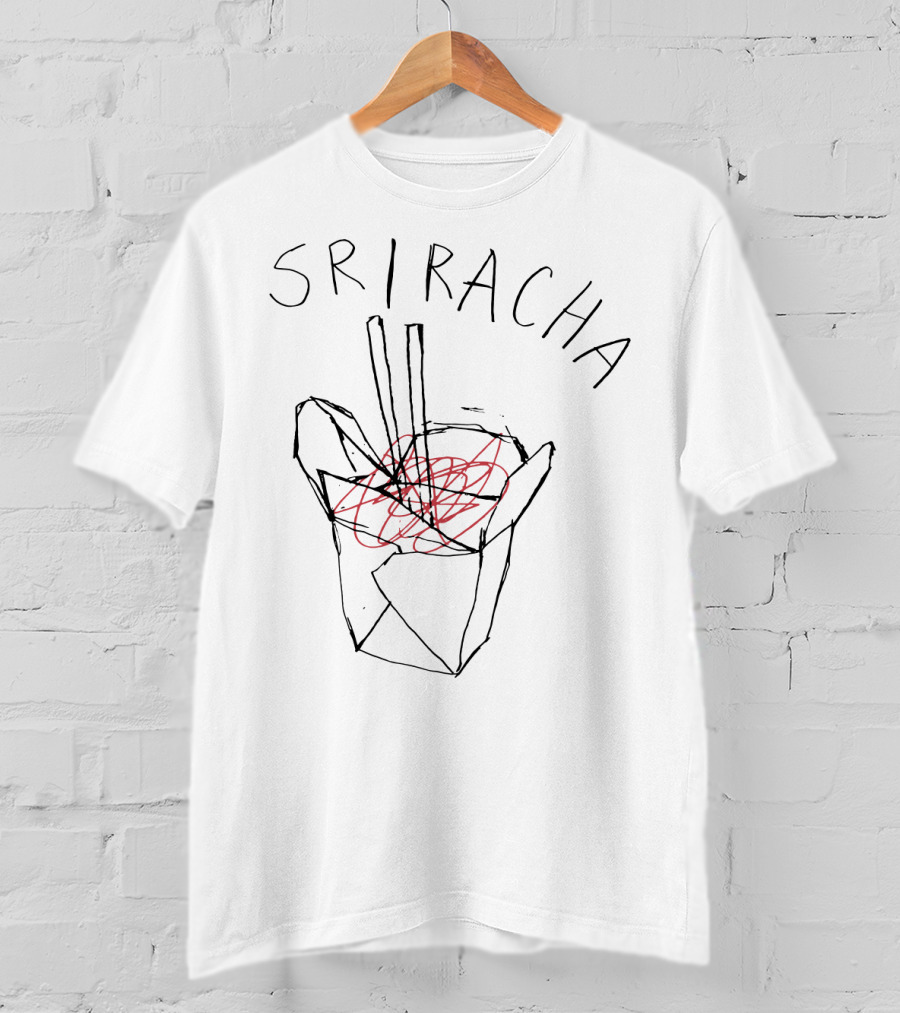 Sriracha Sketch Takeout Noodles Box T-Shirt