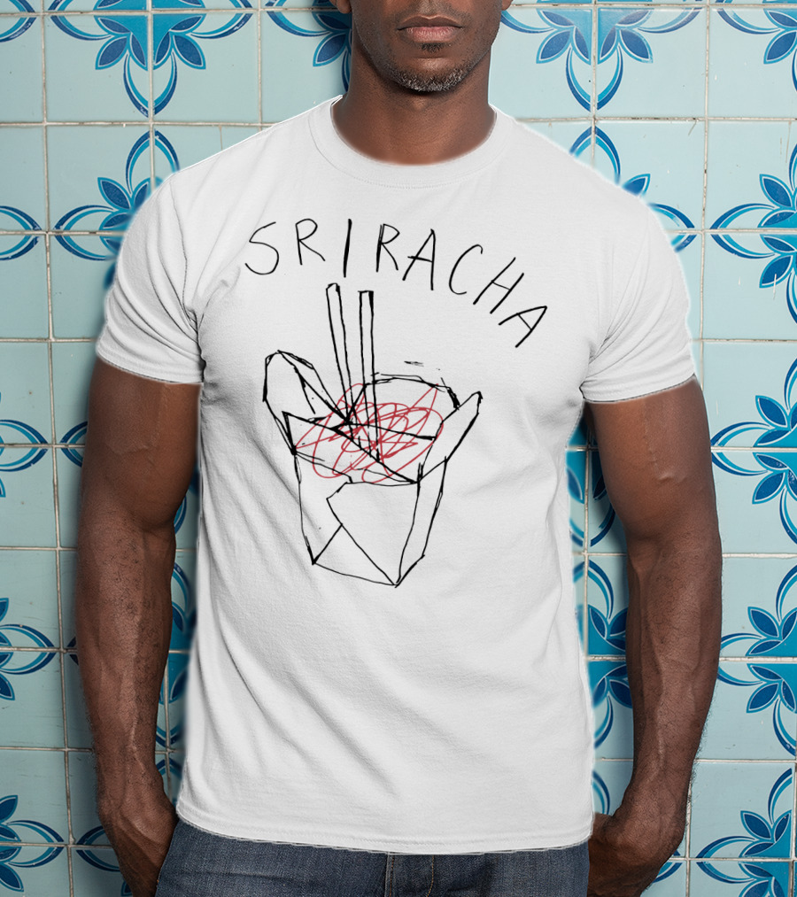 Sriracha Sketch Takeout Noodles Box T-Shirt