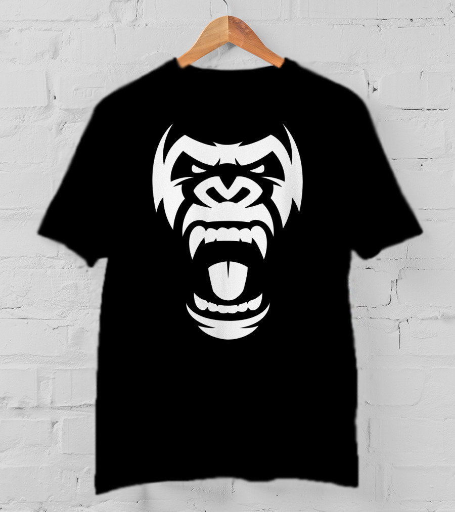 Furious Angry Gorilla Silverback Face T-Shirt