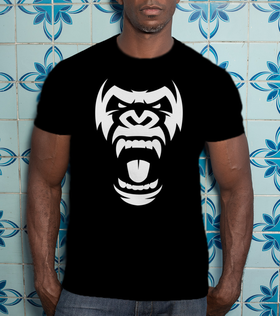 Furious Angry Gorilla Silverback Face T-Shirt