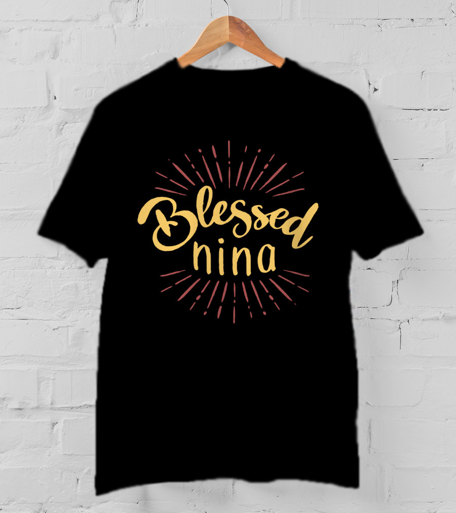 Blessed Nina Burst With Radiant Lines T-Shirt