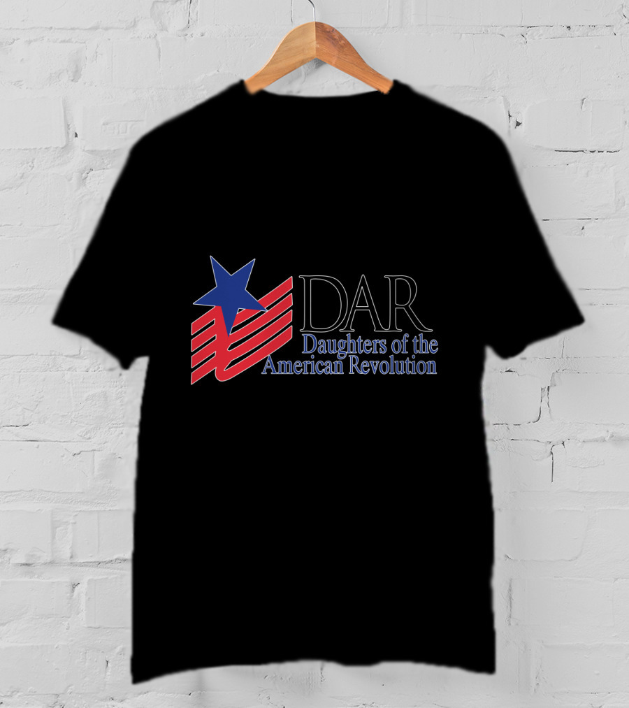 DAR Daughters Of The American Revolution Red White Blue Star Emblem T-Shirt