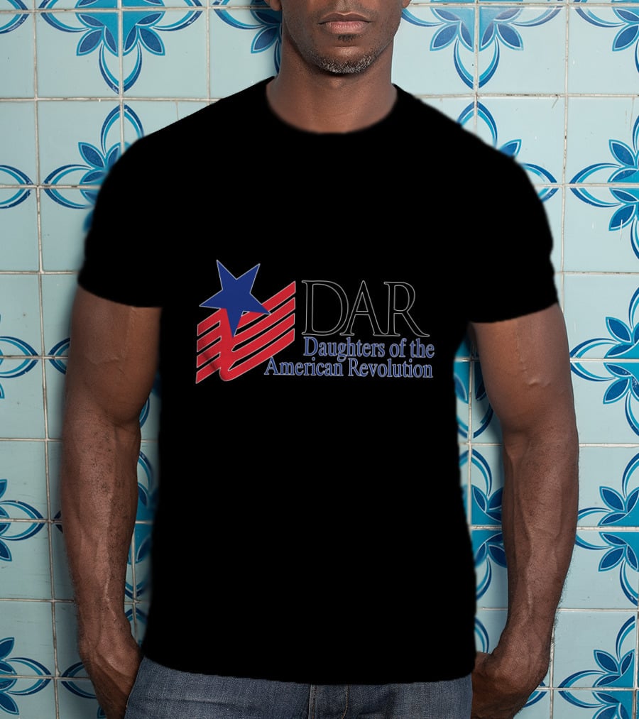 DAR Daughters Of The American Revolution Red White Blue Star Emblem T-Shirt