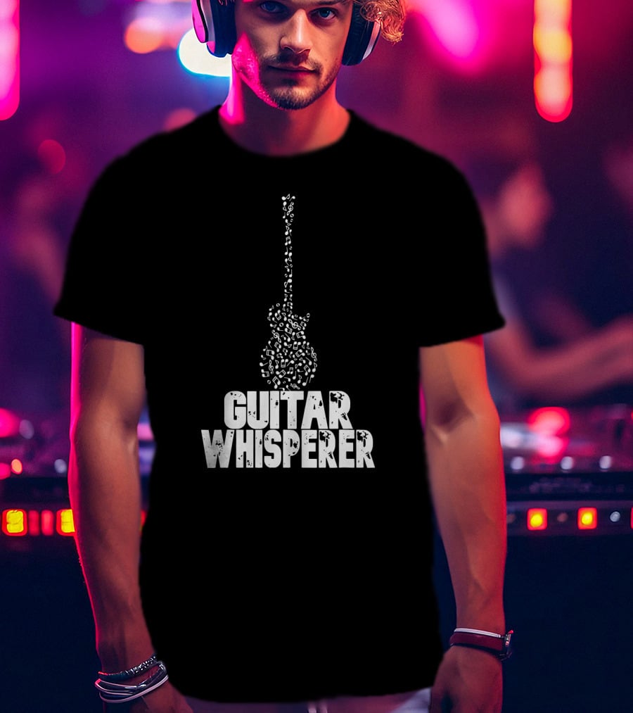 Guitar Whisperer Musical Notes T-Shirt