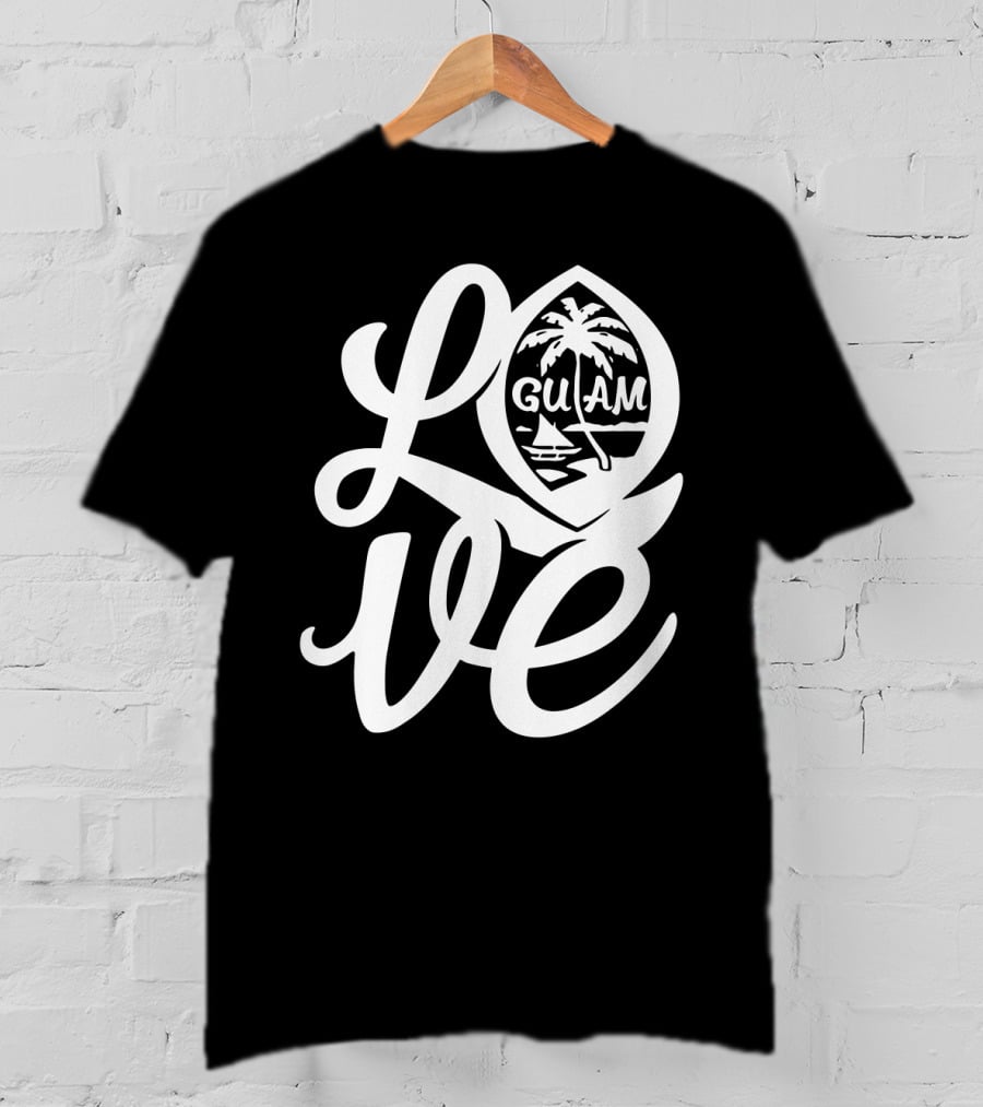 Love Script Guam Guamanian Palm Beach Islander T-Shirt