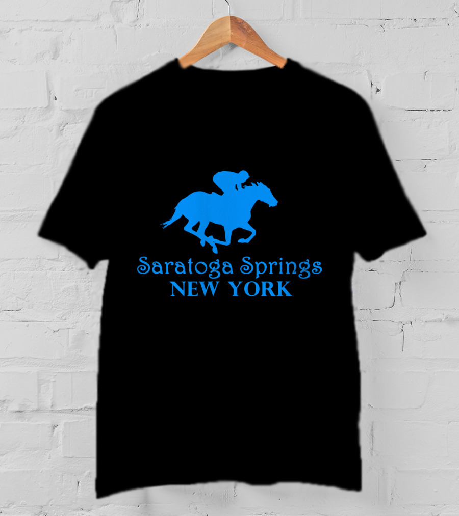 Saratoga Springs New York Horse Racing Jockey T-Shirt