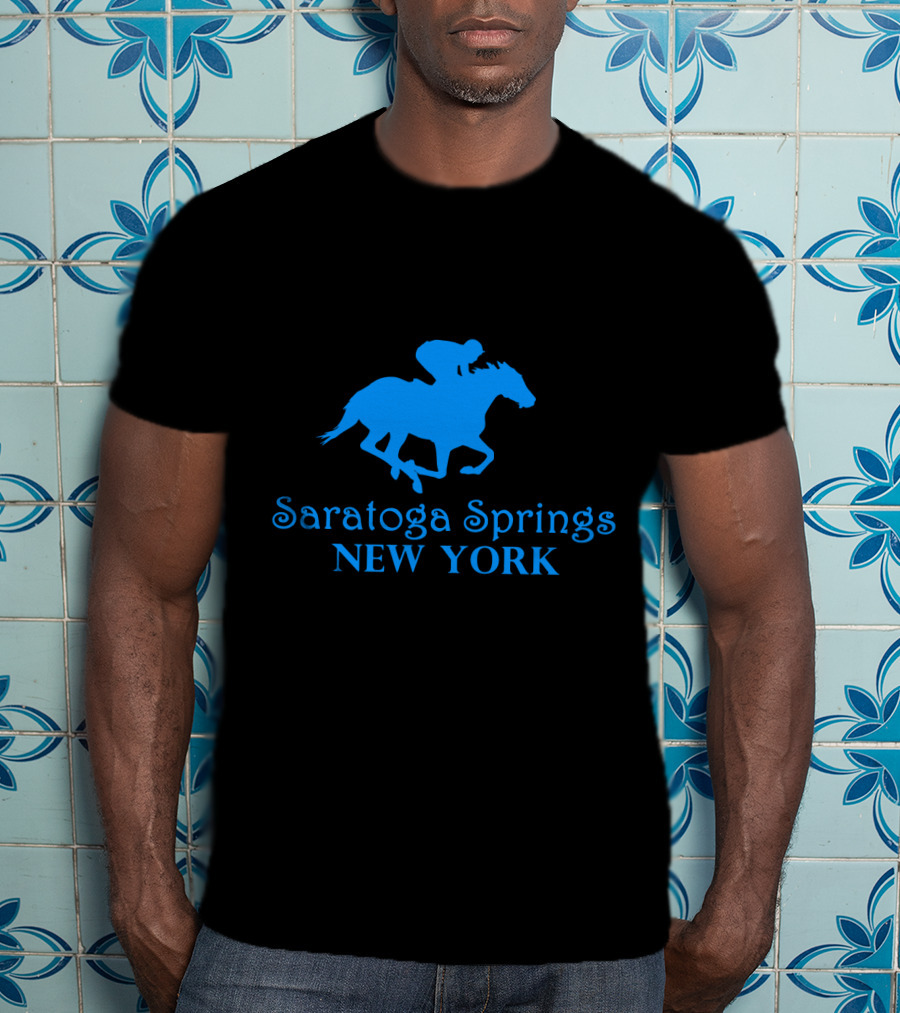 Saratoga Springs New York Horse Racing Jockey T-Shirt