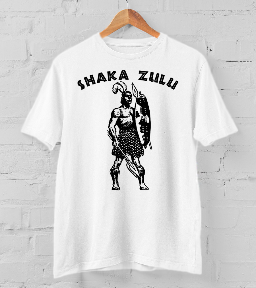 Shaka Zulu Retro African King Black Pride Motherland Africa T-Shirt