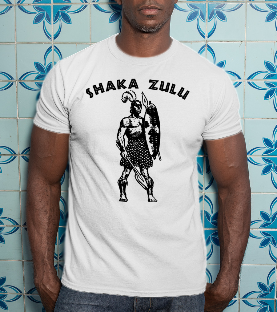 Shaka Zulu Retro African King Black Pride Motherland Africa T-Shirt