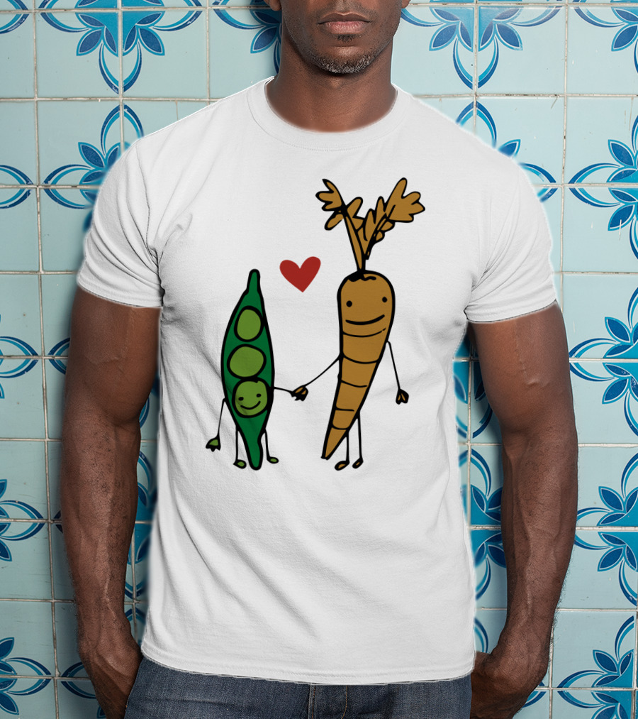 We Go Together Like Peas And Carrots Heart Connection T-Shirt