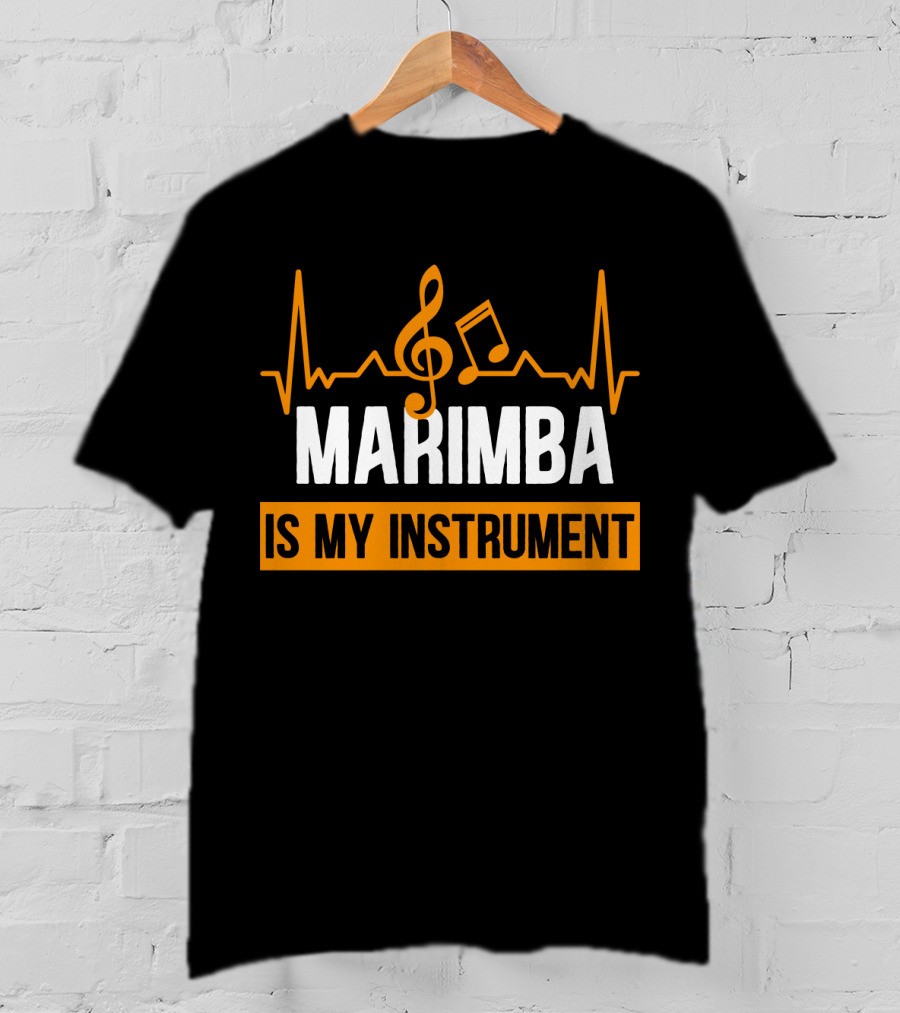 Marimba Is My Instrument Musical Pulse And Notes T-Shirt