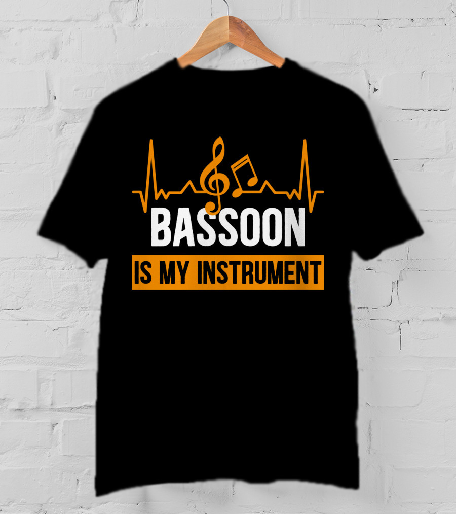 Bassoon Is My Instrument Music Icon And Sound Wave T-Shirt