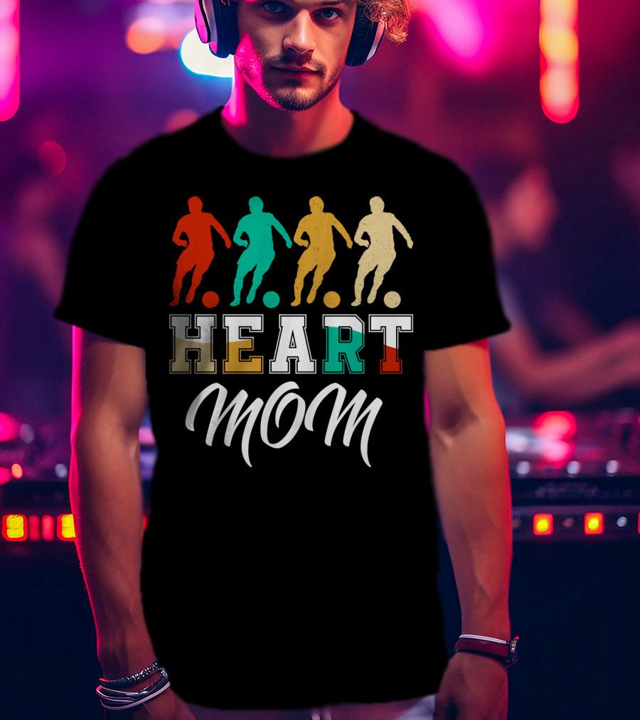 Soccer Heart Mom Vintage Dribbling T-Shirt