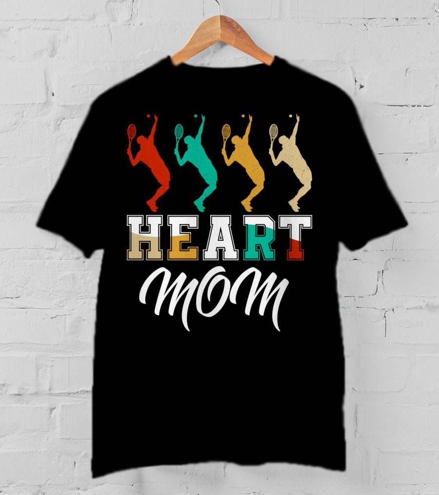 Tennis Heart Mom T-Shirt