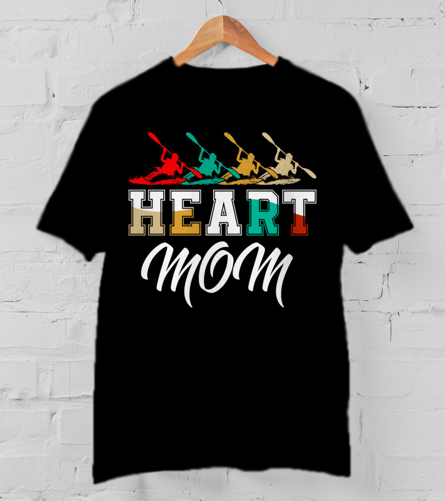 Kayaking Heart Mom T-Shirt