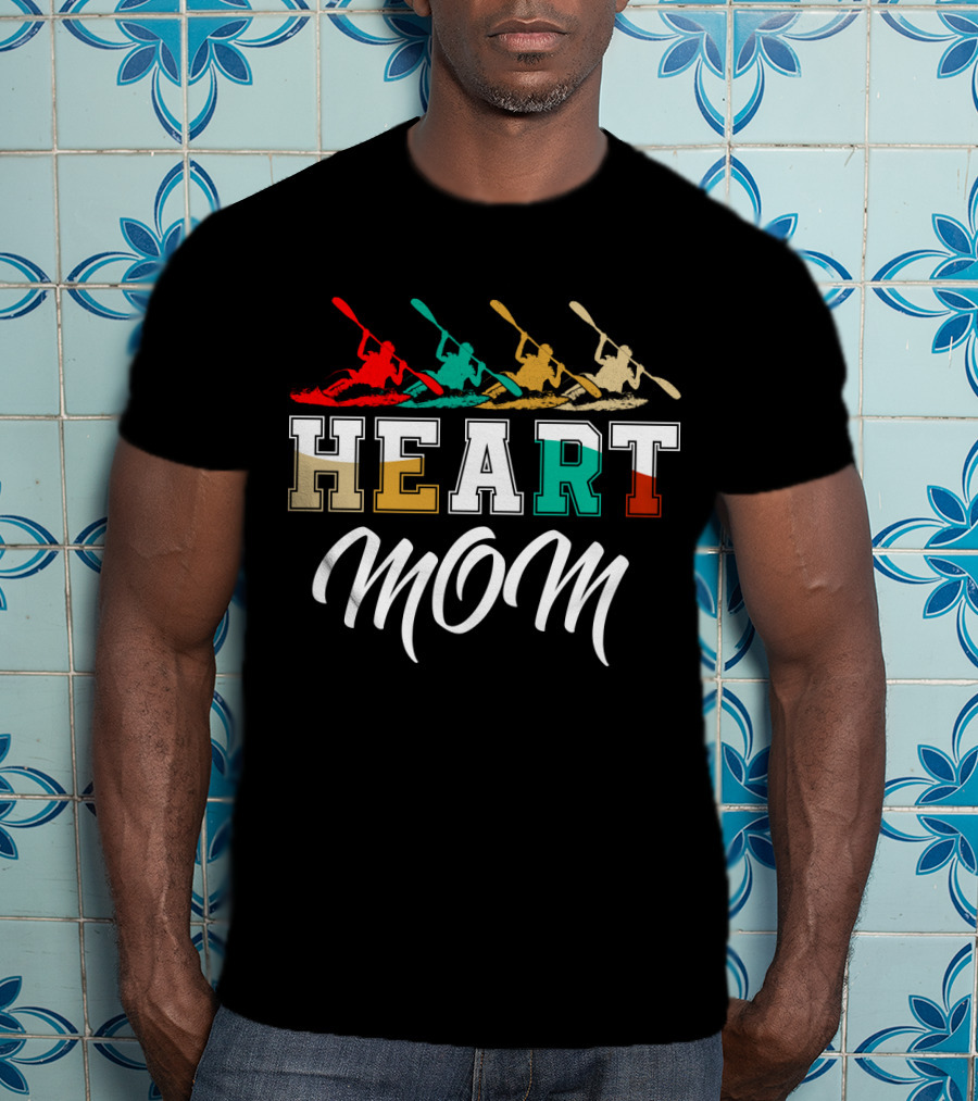 Kayaking Heart Mom T-Shirt