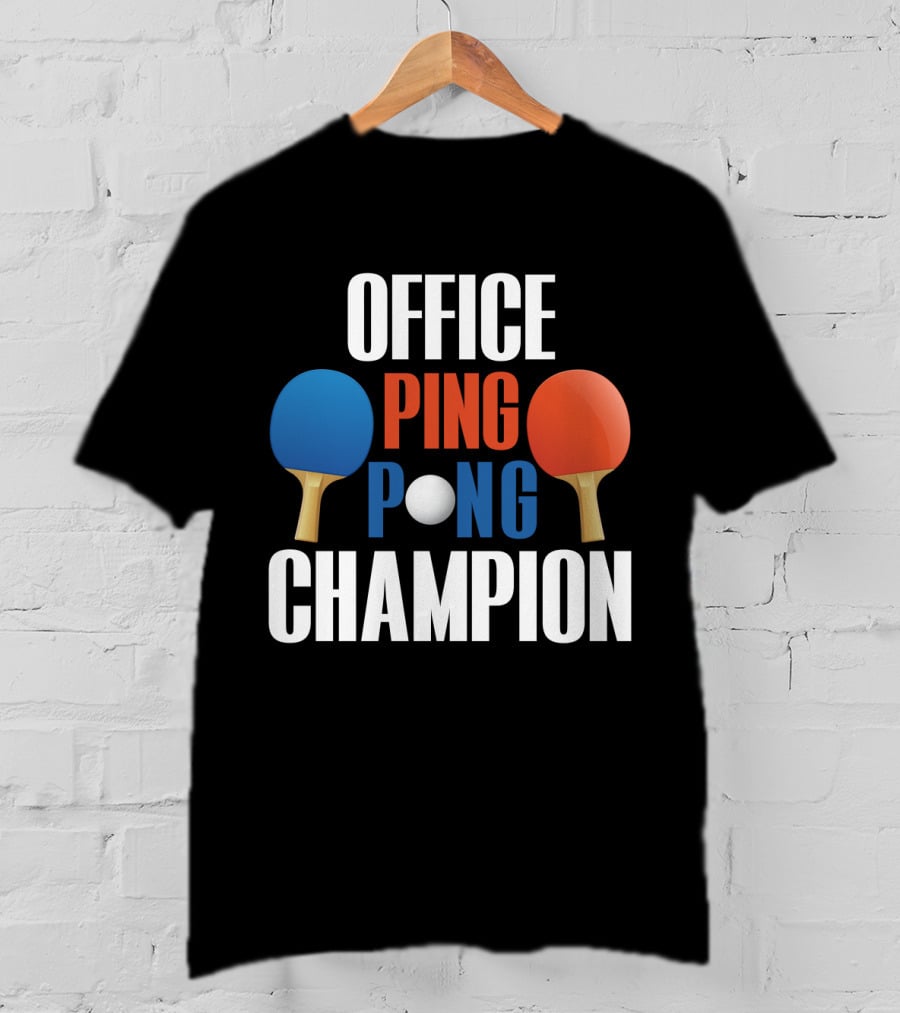 Office Ping Pong Champion Paddle T-Shirt