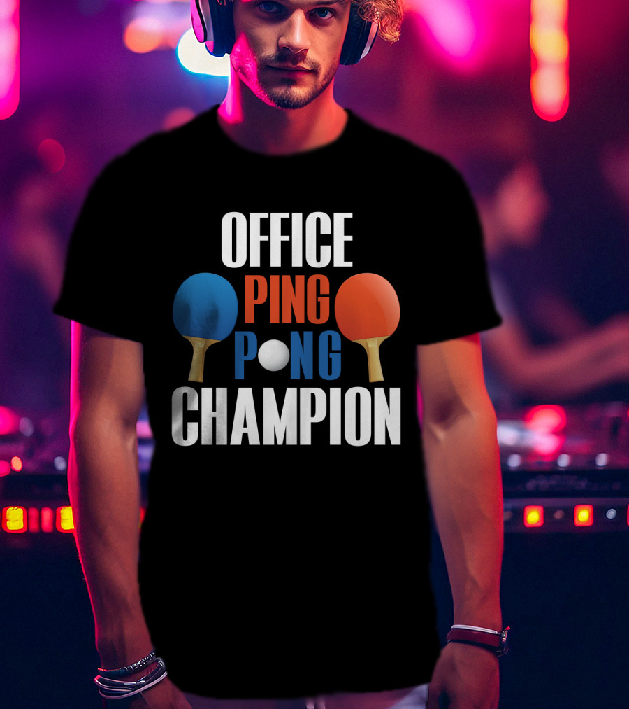 Office Ping Pong Champion Paddle T-Shirt
