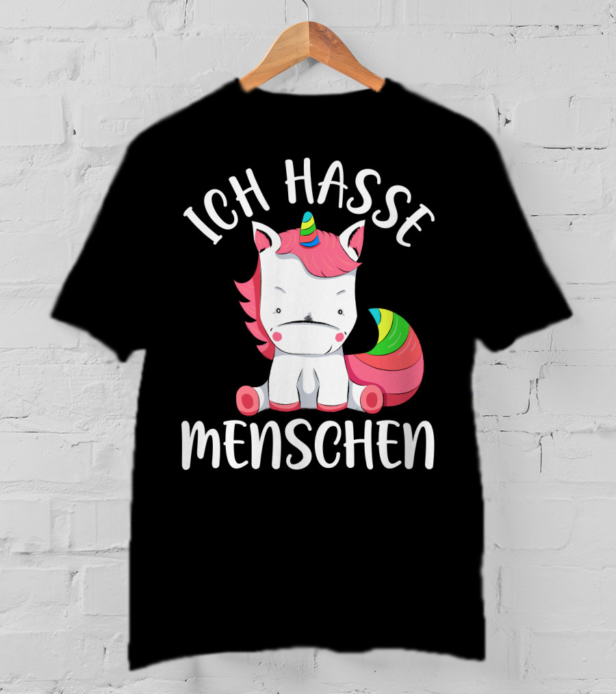 Ich Hasse Menschen Einhorn T-Shirt