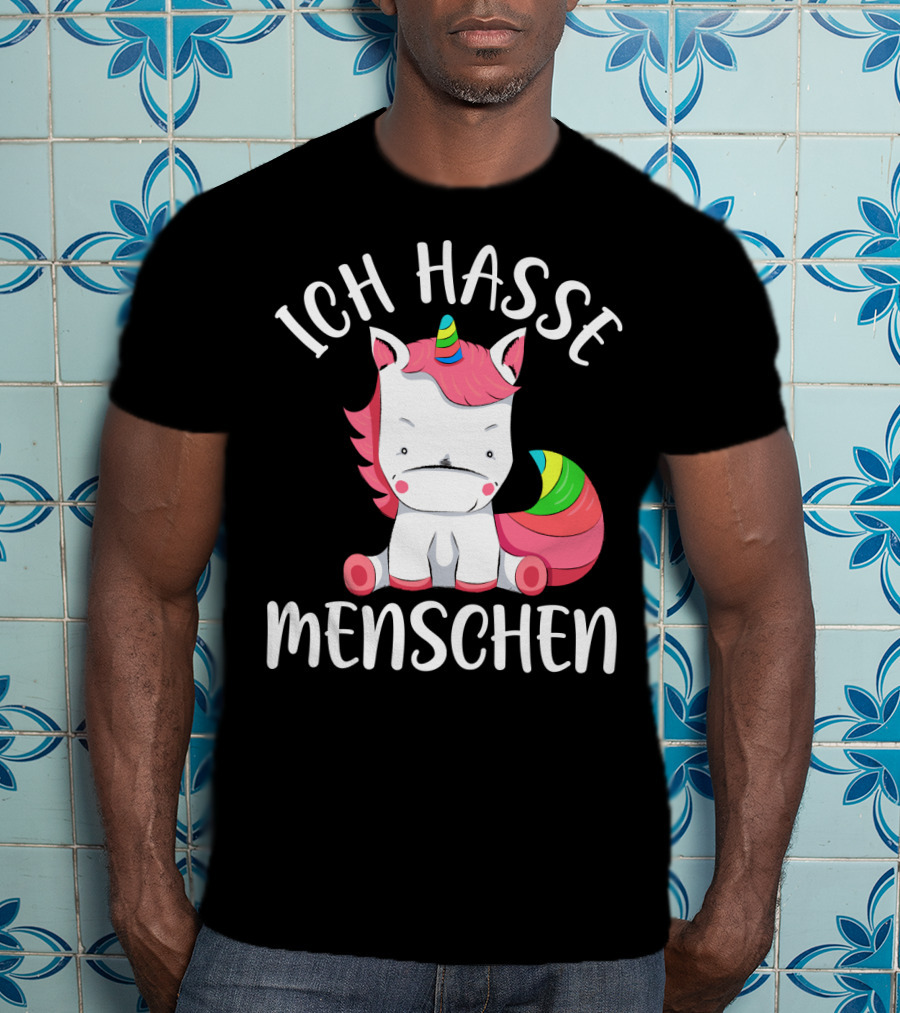 Ich Hasse Menschen Einhorn T-Shirt