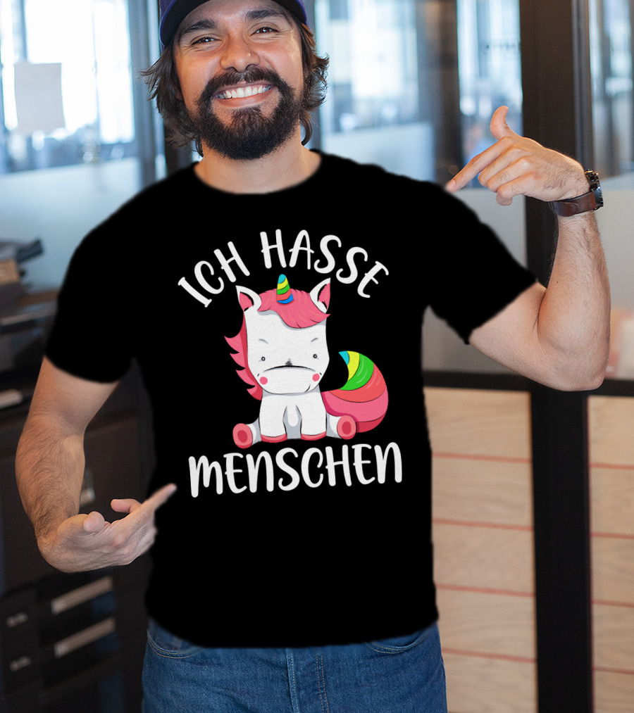 Ich Hasse Menschen Einhorn T-Shirt