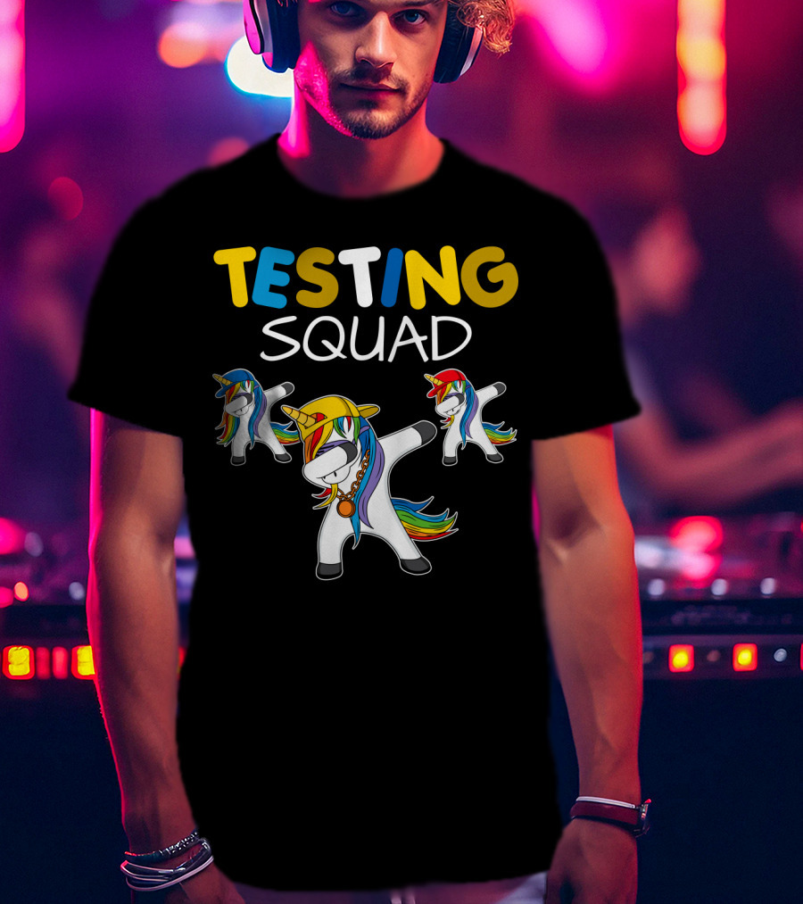 TESTING SQUAD Unicorn Dab Dance T-Shirt