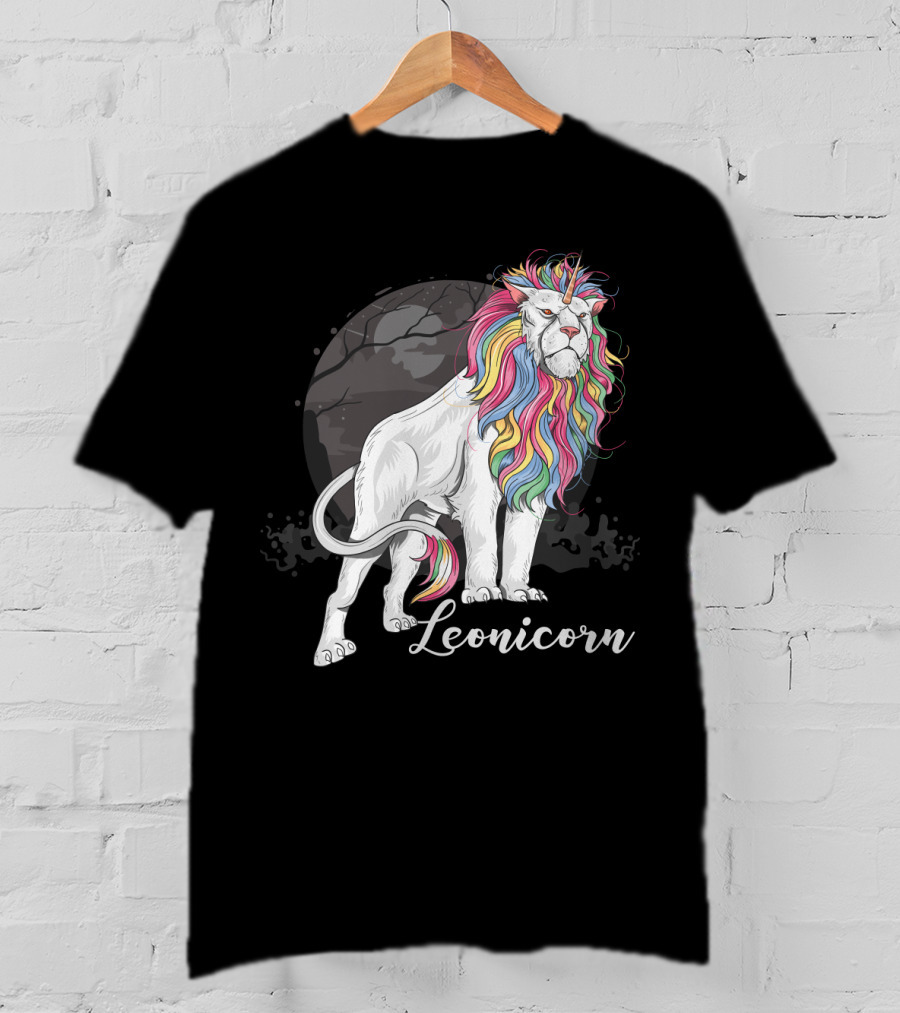 Leonicorn Rainbow-Maned Lion Unicorn Fusion T-Shirt