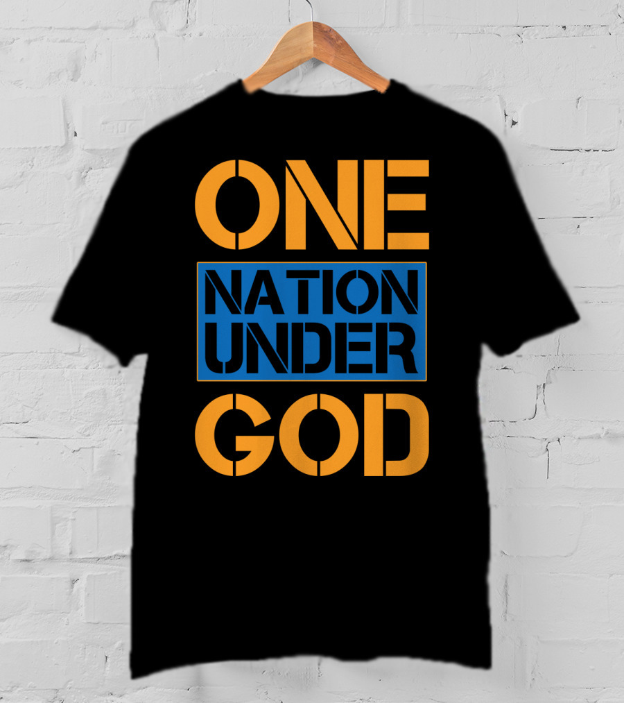 One Nation Under God Bold Color Block T-Shirt
