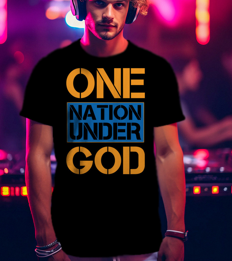 One Nation Under God Bold Color Block T-Shirt