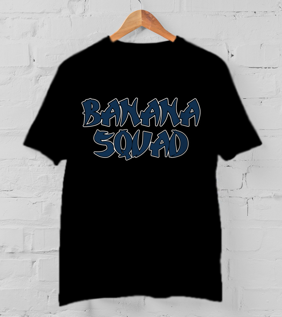 BANANA SQUAD Text In Bold Graffiti T-Shirt