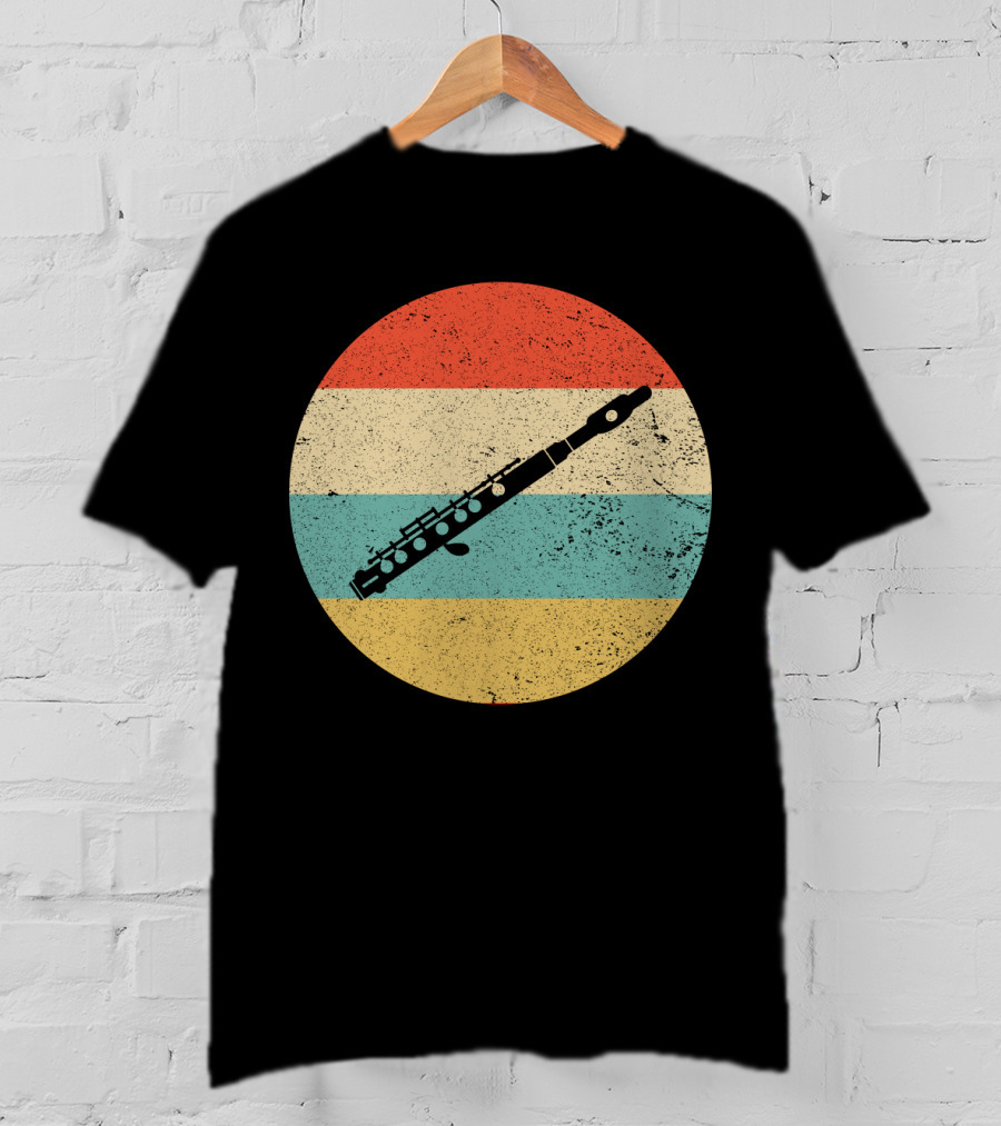 Vintage Retro Piccolo Colorful Distressed Circle T-Shirt
