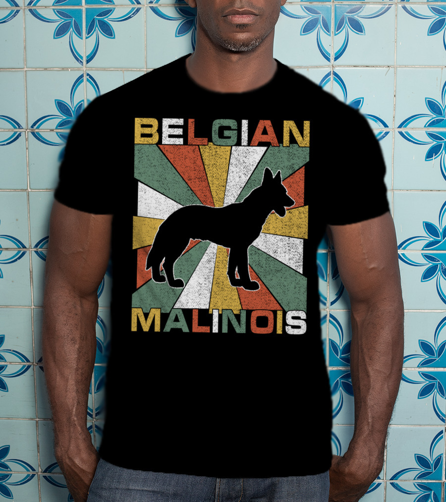 Belgian Malinois Retro 70s Vintage Dog T-Shirt