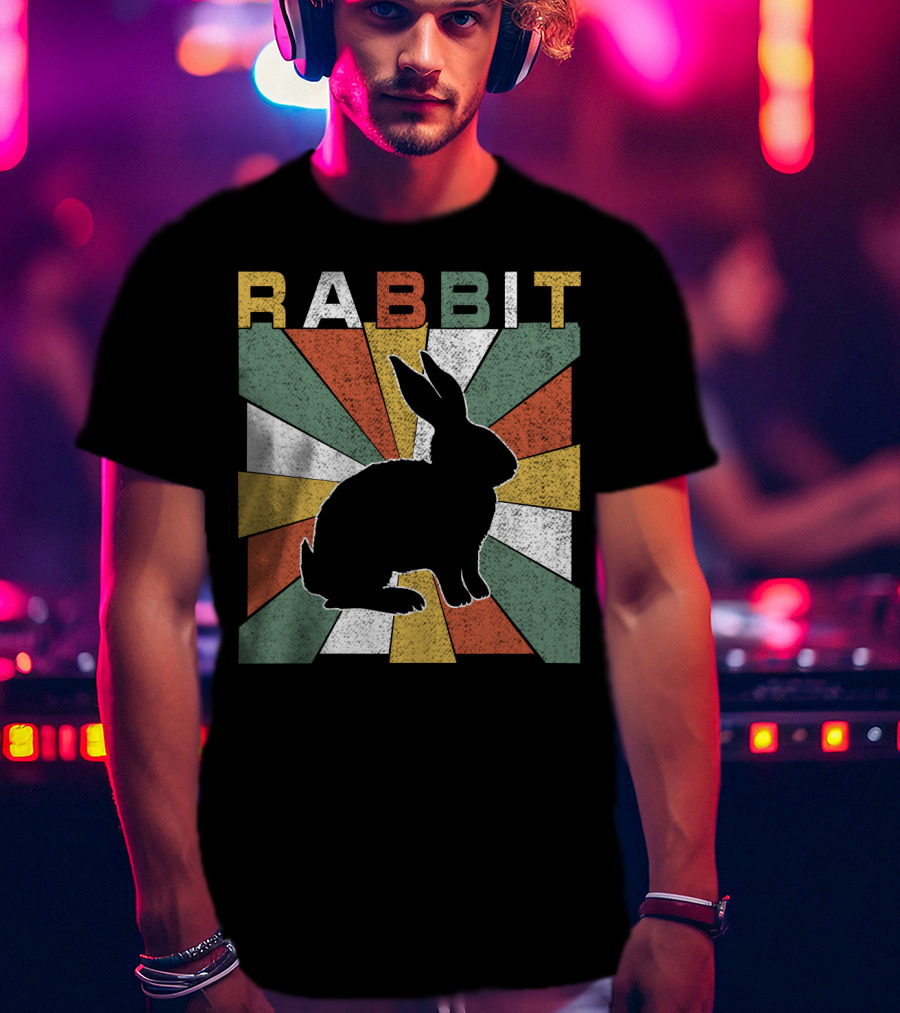 Rabbit Retro 70s Silhouette Sunburst T-Shirt
