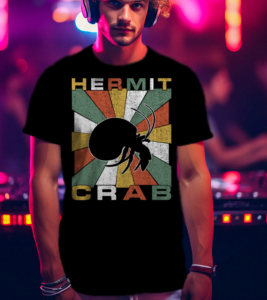 Hermit Crab Retro 70s Vintage T-Shirt