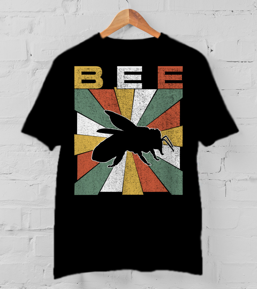 Bee Retro 70s Vintage Sunburst T-Shirt