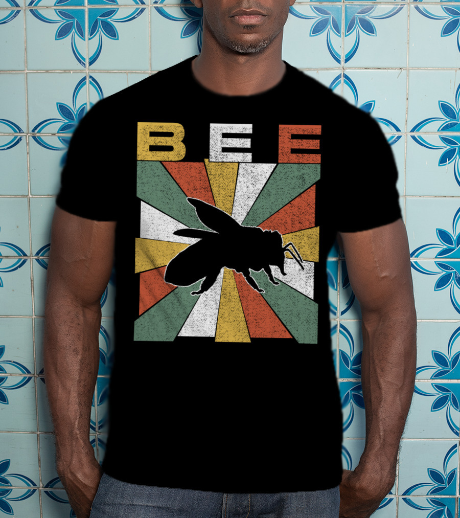 Bee Retro 70s Vintage Sunburst T-Shirt