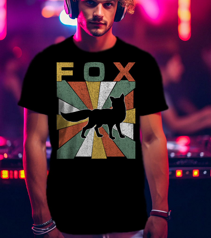 FOX Retro Vintage 70s Silhouette Burst T-Shirt