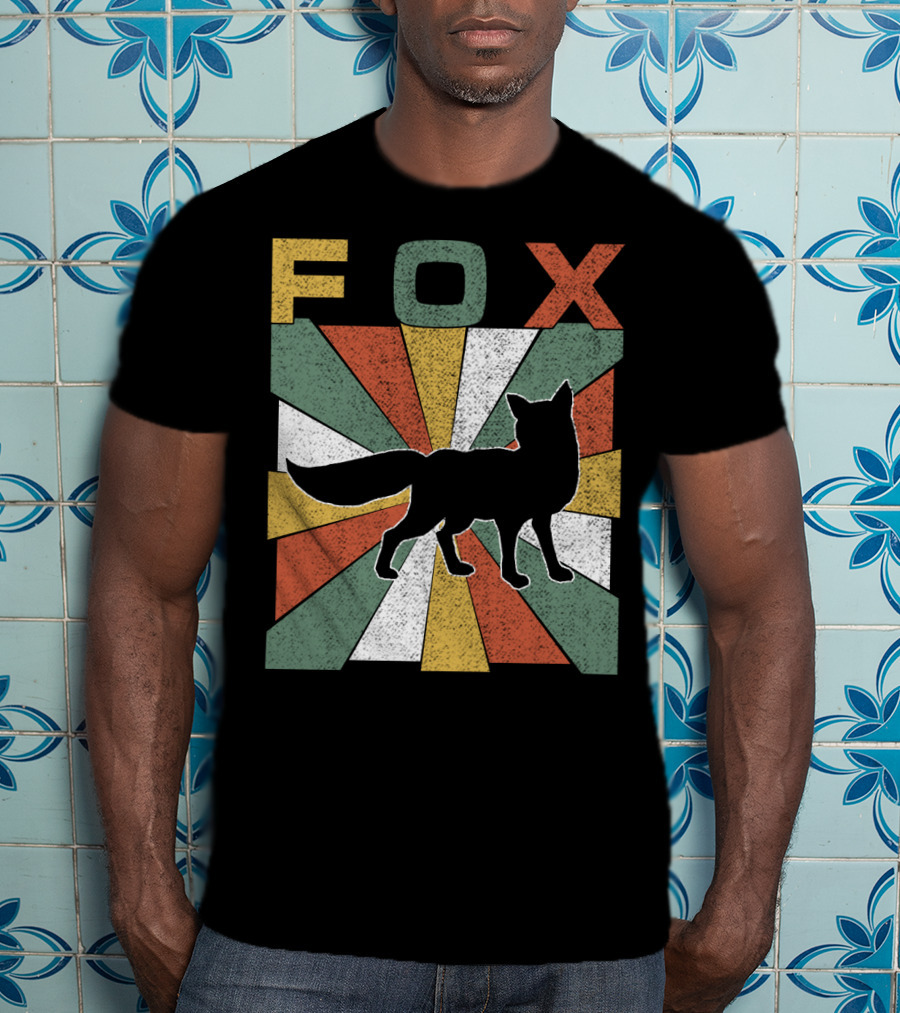 FOX Retro Vintage 70s Silhouette Burst T-Shirt