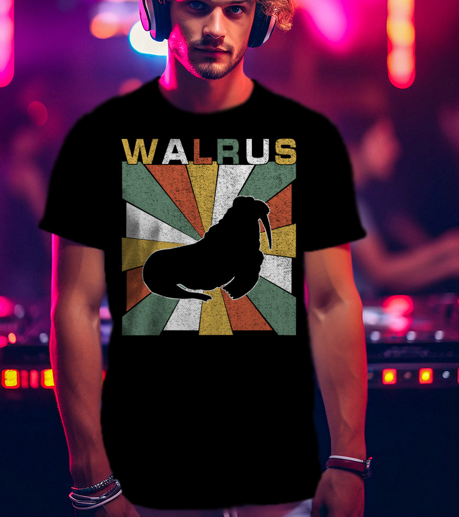 WALRUS Retro 70s Vintage Sunburst T-Shirt