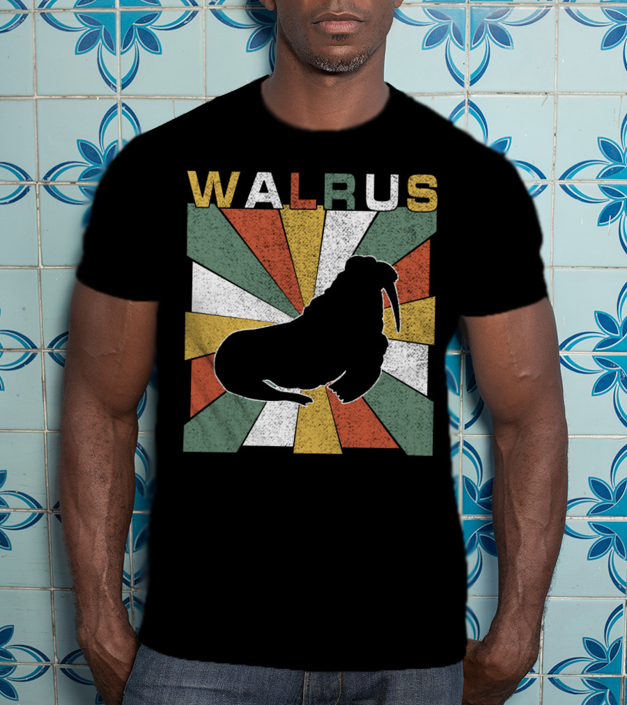 WALRUS Retro 70s Vintage Sunburst T-Shirt