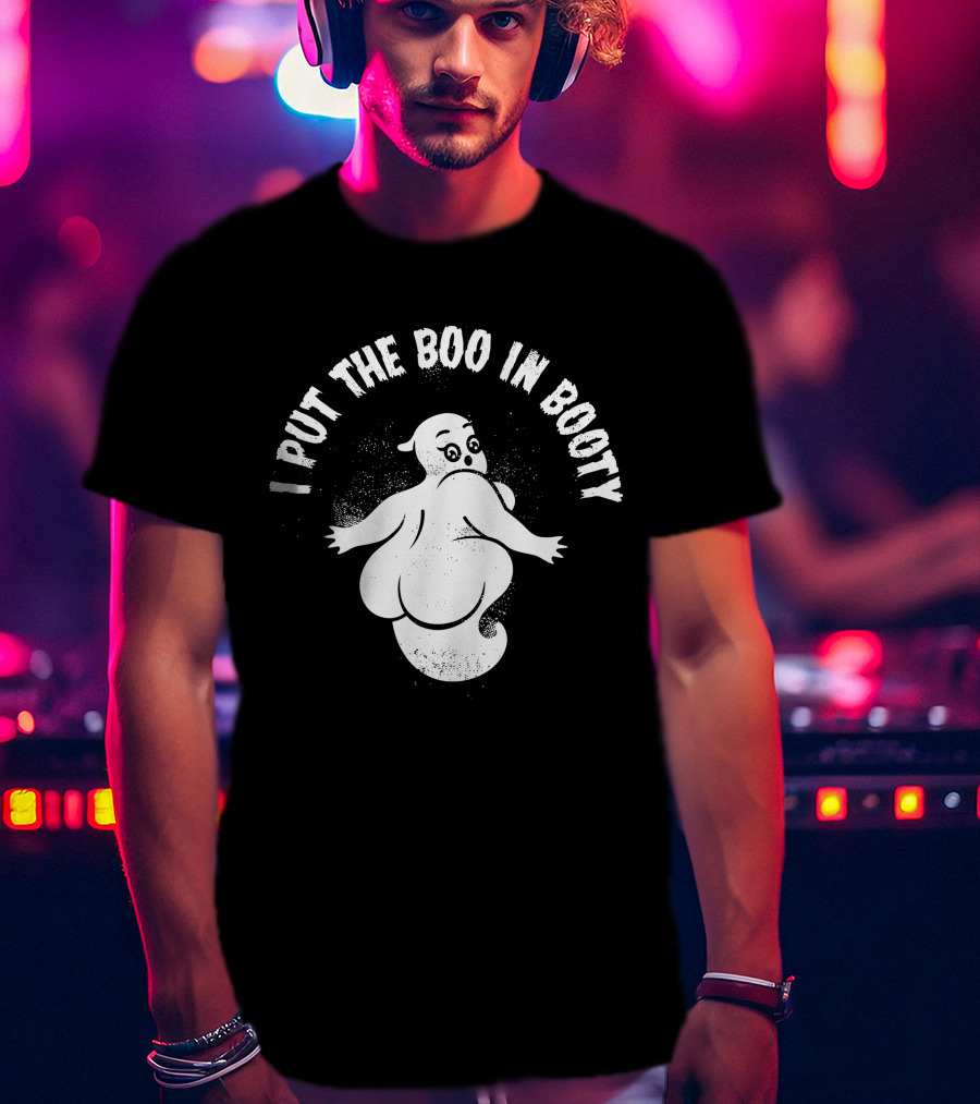 Cute Halloween Party Ghost I Put The Boo In Booty T-Shirt