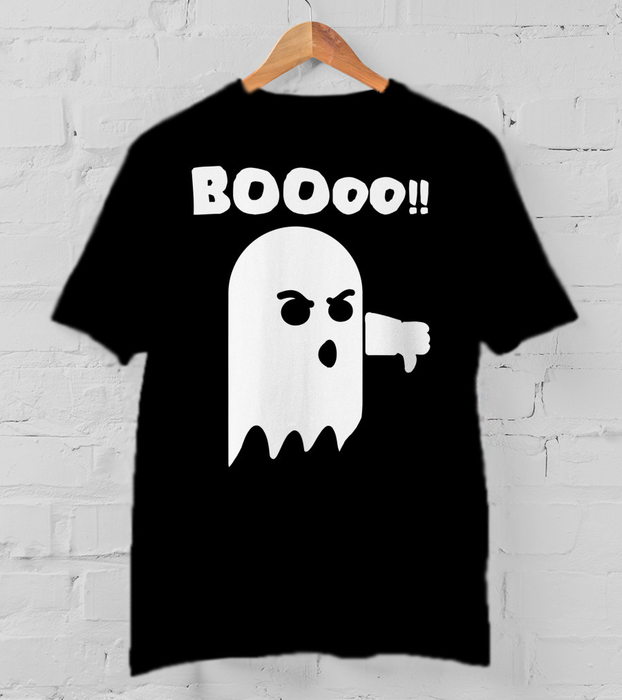 Funny Halloween Ghost BOOoo Thumbs Down T-Shirt