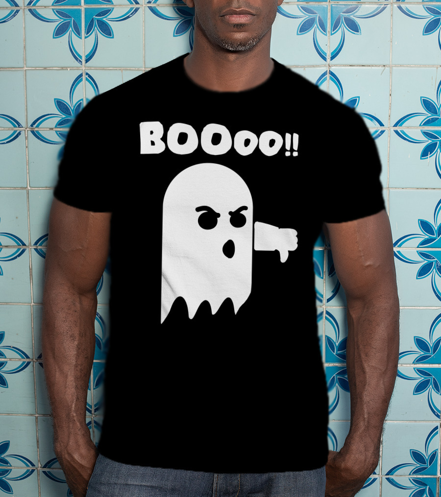 Funny Halloween Ghost BOOoo Thumbs Down T-Shirt