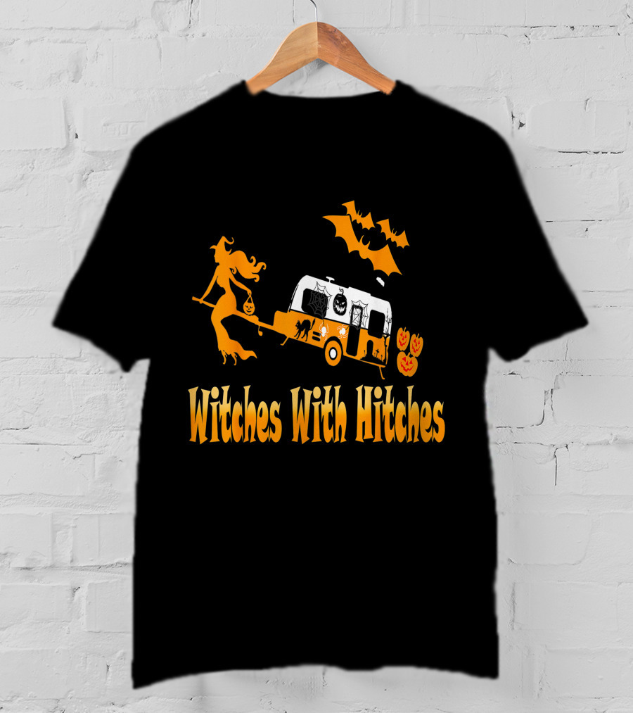 Witches With Hitches Halloween Camping Adventure T-Shirt