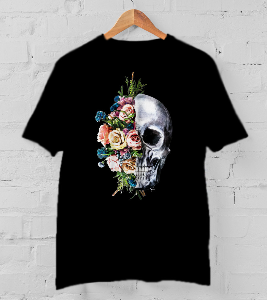 Flower Skull Bouquet Fusion T-Shirt